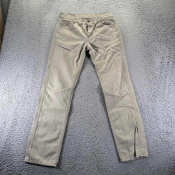Levis 511 Chino Pants Mens 29x30 Beige Cotton Straight Canvas Workwear - Picture 1 of 10